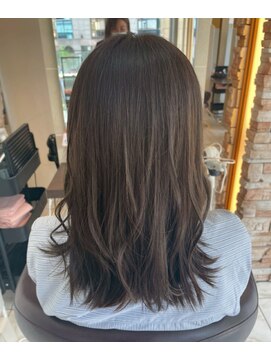 髪質改善/顔周りレイヤーカット/グレージュ[千葉/千葉駅]