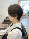 ☆ココアベージュ小顔オリーブグレークラゲヘアーショート[船橋]