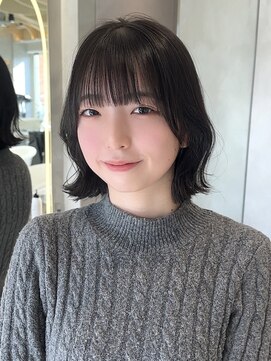 ロンドリメゾン 原宿(Lond re Maison.) オリーブグレー髪質改善/黒髪/小顔/くすみベージュ/原宿