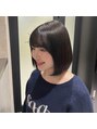 シアン(.Xian) 重く見せない、艶グレージュ〈前髪カット〉〈ダブルカラー〉