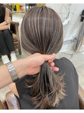 ノラ ヘアーサロン(NORA HAIR SALON) 【中迫】大人の上品なハイライトカラー白髪ぼかし 脱白髪染め