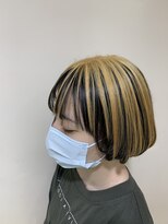 アズールサン 草加西口店(azule-sun) アンブレラカラー,イエローゴールド,ショートマッシュ【草加】