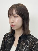 ヘアースタジオ ゼン カロン(Hair studio Zen kalon) ひし形レイヤーボブ/オリーブベージュ/ローライトカラー30代40代