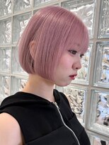 サンクプロジェクト(cinq PROJECT)&nbsp;小顔見せボブ×ピンクカラーで愛されヘア＊