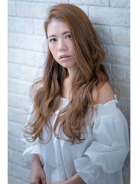 ヘアーアートシフォン 池袋西口店(Hair art chiffon) ブルージュ斜めバングノットヘア似合わせカットヴェールウェーブ