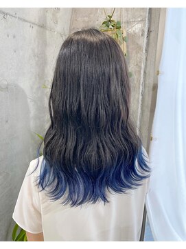 マノハル(MANOHARU) 【わだロング】ブリーチ1回ネイビー裾カラー