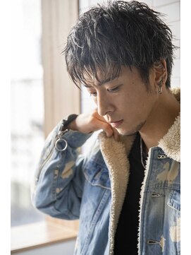 アイヴィ 表参道(IVY) 小久保style☆かき上げシルバーカラー透明感オーシャンブルー