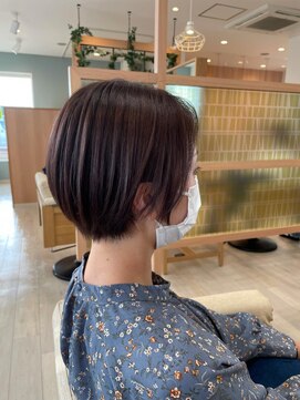 アドラーブル 長岡リップス旭岡店(adorable) コンパクトショート×ベージュ20代30代