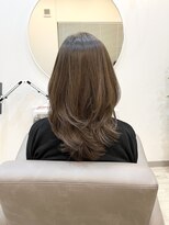 オアシス(oasis)&nbsp;ひし形　レイヤー　ロング　グレージュ　髪質改善　ストレート