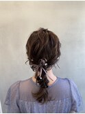 結婚式ヘア・編み下ろし・友人ヘアアレンジ