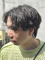 メンズココ 清澄白河店(MENS COCO)&nbsp;センターパートツイストスパイラルパーマ刈り上げメンズパーマ