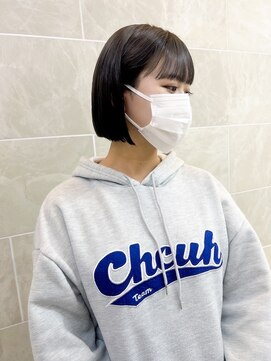 オズ 郡山桑野店(OZ) イメチェンハッシュカットフルバング似合わせレッドブラウン