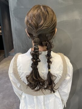 クレオヘアフィーカ(CLEO hair fika) ツイン編みおろし