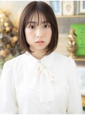 大人可愛いグレーベージュ切りっぱなしボブc5大宮20代30代40代