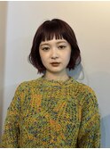 オン眉ボブ / レッドカラー 【札幌 / 大通 】