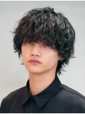 ツイストスパイラルパーマ波巻きパーマシャドウパーマ黒髪原宿