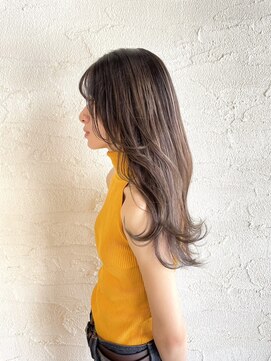 ムード マグ レーベル 南松本(MOOD Mag Label) ブリーチなし秋色カラーオリーブカラーミディアムレイヤー