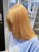 ラック 表参道(LUCK)&nbsp;ペールオレンジ/オレンジカラー/ブリーチ/ケアブリーチ/表参道