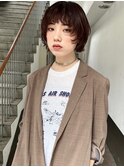 ベージュカラー/ボブ/顔まわりレイヤー/前髪/イメチェン
