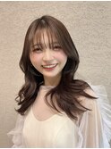 グレージュ/韓国/顔まわり/レイヤー