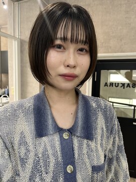 サクラ 岐阜(SAKURA) 縮毛矯正でボブスタイル　丸みある縮毛