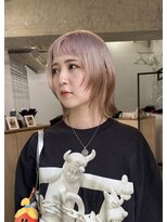 セッション(SESSION)&nbsp;透明感pink beige のルーツカラー
