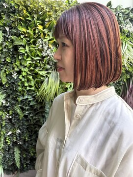 コレットヘアー ザモリオカ(Colette HAIR the MORIOKA) ピンクハイライトのボブ