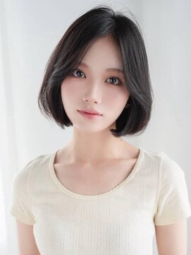 ナイロン 柏店(NYLON.) 《NYLON.》韓国ボブ×タンバルモリ×前髪なし×暗髪