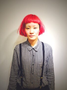 プランクスター(prankster) [prankster]レッドピンクのツーブロックボブ