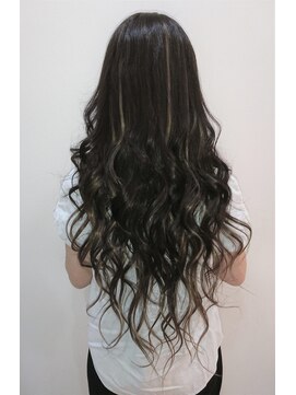 ラチャウ(La.Ciau) 黒髪☆ジュエルカラー＆シールエクステ５０枚