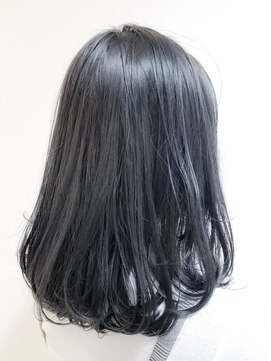 リベラ(LIBERA) ケアブリーチ×ツヤカラー×ネイビーグレージュ