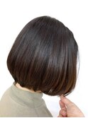前下がりボブ/小顔/ダークカラー/ツヤ髪/髪質改善/40代50代60代