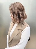 ぱつっとエアリー大人ボブ