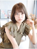 HARBORS鎌倉/ボブウルフ/アッシュオリーブ/外ハネボブ/抜け感i