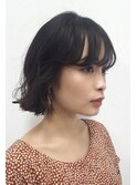 切りっぱなしおしゃれボブ