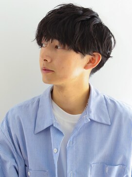 ラミ(L'ami) 黒髮ナチュラルマッシュヘア/ツーブロック刈り上げ