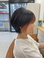 ティエル(TieLu) くびれショート×フェイスフレーミング×サニーオレンジ