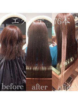 エクルル バイ エムジェー 寿町店(ekururu by MJ) シールエクステ エクセレント　 ミディアム→ロング　大変身！！