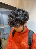 前下がり外国人風パーマ