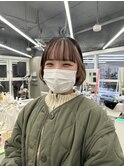 インナーカラー透明感ポイントブリーチ立体感ボブ20代30代40代