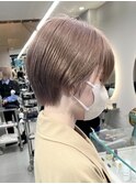 ショートカットショートボブベージュカラーグレージュカラー