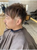 【soy-kufu】MEN'S HAIRダークアッシュベリーショート