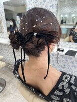 サクララ(Sakura la)&nbsp;カチモリツイン/韓国風ヘア/パール/リボン/お呼ばれヘア/結婚式