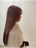 ブリーチなしダブルカラー ブラウンピンク