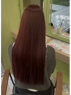 イオエ 西梅田(ioe) ブリーチなしカラー／髪質改善/ミルクティーベージュ/小顔へア