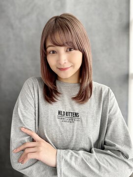 【月1メンテ】白髪染めリタッチでも透明感カラー