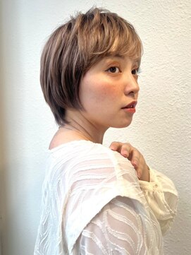 カバーヘア ブリス 川口(COVER HAIR bliss) ふんわりショートボブ/アッシュベージュ/似合わせカットp川口