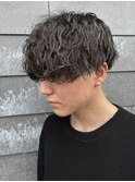MEN’S HAIRマッシュパーマ波巻スパイラルパーマセンターパート