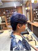 ディープバイオレット/津田沼/メンズパーマ／メンズ/ブリーチ