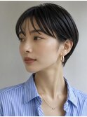 2way 耳掛けショート ショートヘア ショートボブ 黒髪ショート